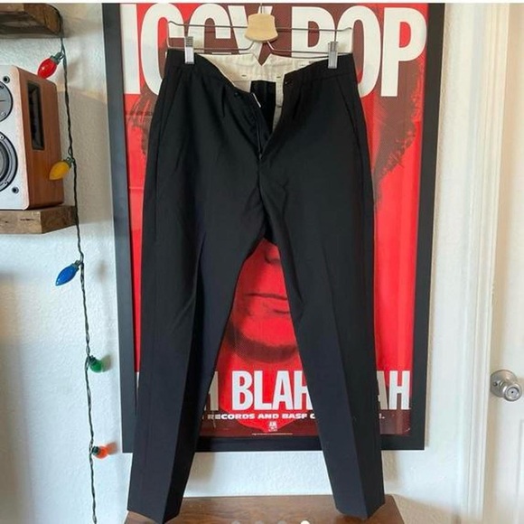 HOPE Stockholm High-waisted Black Pleated wool trouser dress Pants - Picture 8 of 8